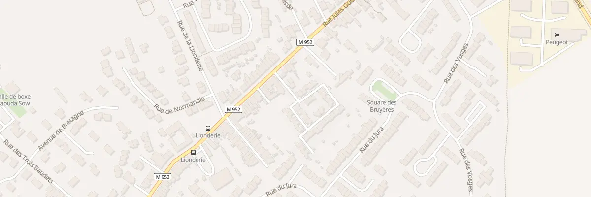 Plan du 28017 Rue Jules Guesde à Hem