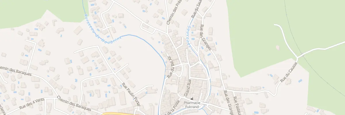 Plan de la Grand Rue à Laurens