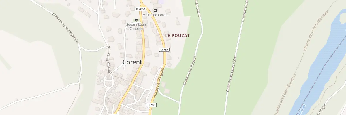 Plan du 17 Rte de Longues à Corent