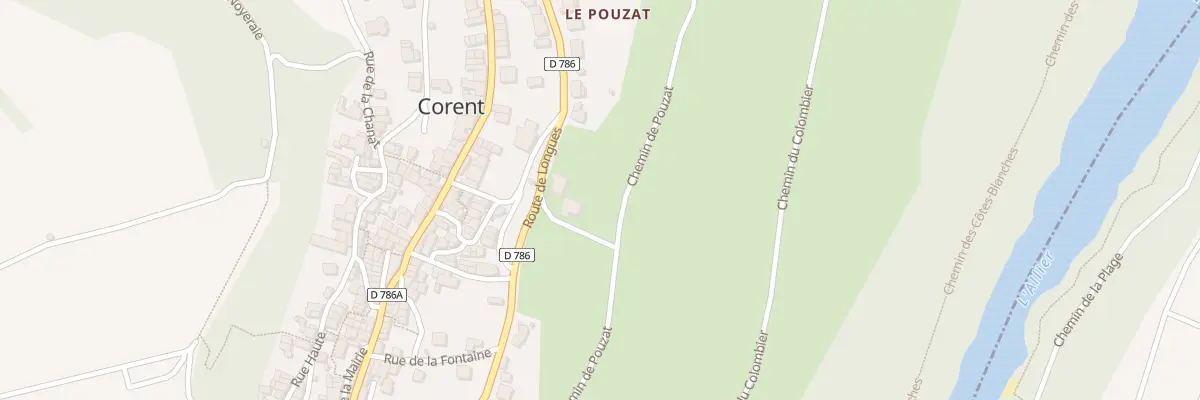 Plan du 21 Rte de Longues à Corent