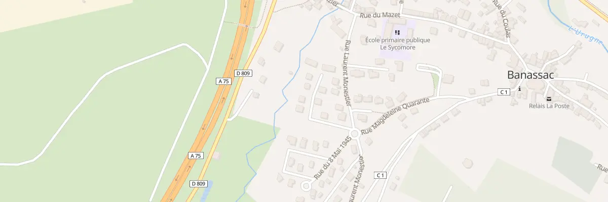 Plan du 3 Rue du 19 Mars 1962 à Banassac-Canilhac