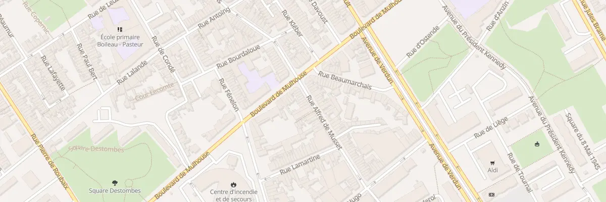 Plan du 10 Rue Alfred de Musset à Roubaix