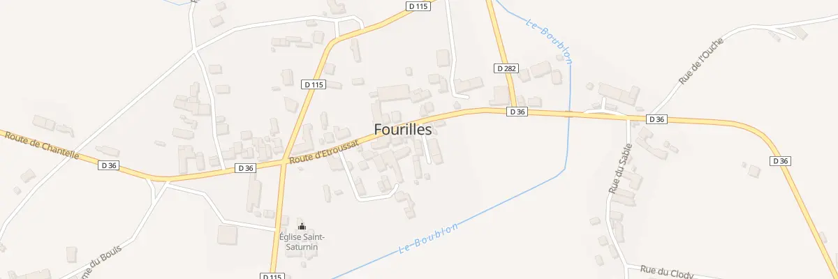 Plan du 14 Rte d’Etroussat à Fourilles