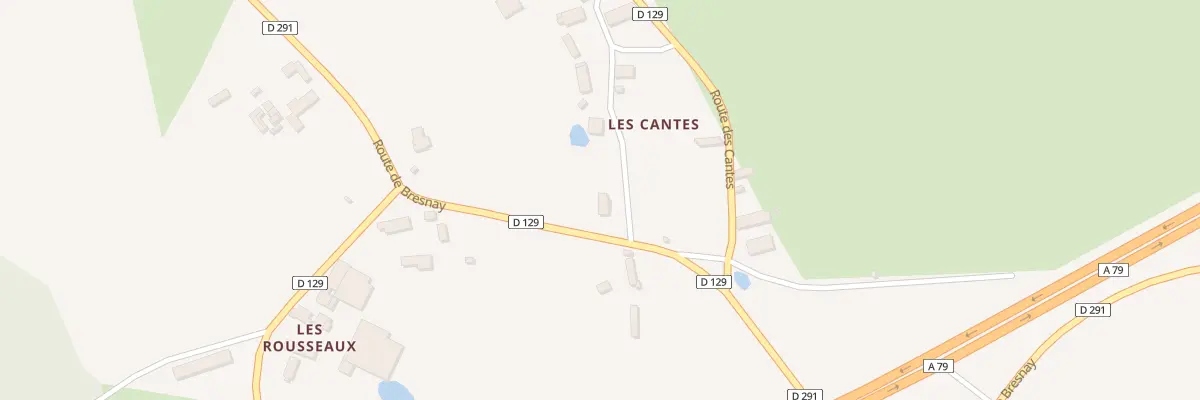 Plan du 5445 Les Cantes à Cressanges
