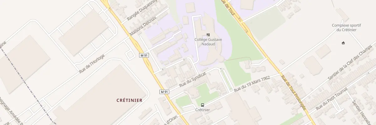 Plan du 9001 Rue du Syndicat à Wattrelos