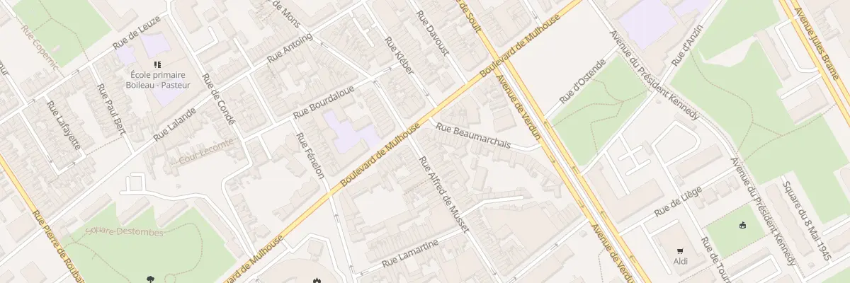 Plan du 1 Rue Alfred de Musset à Roubaix