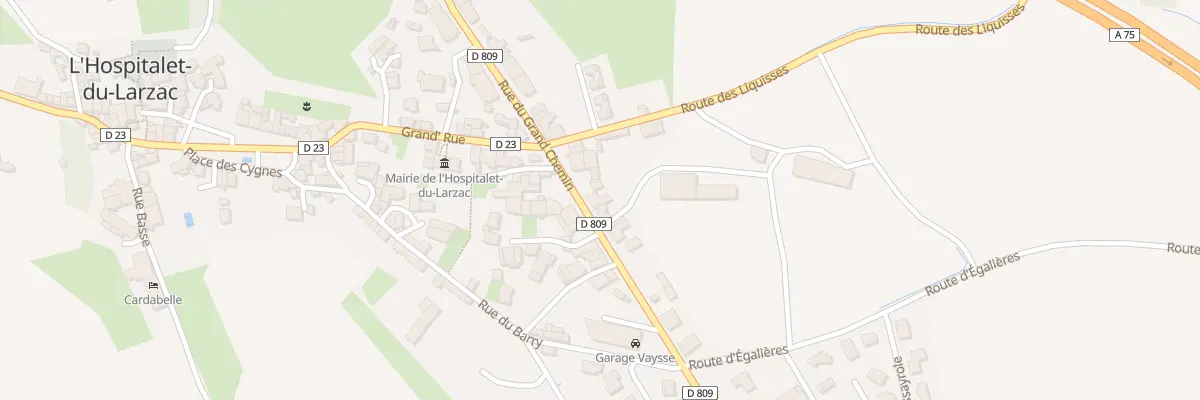 Plan du 27 Rue Du Grand Chemin à L’Hospitalet-du-Larzac