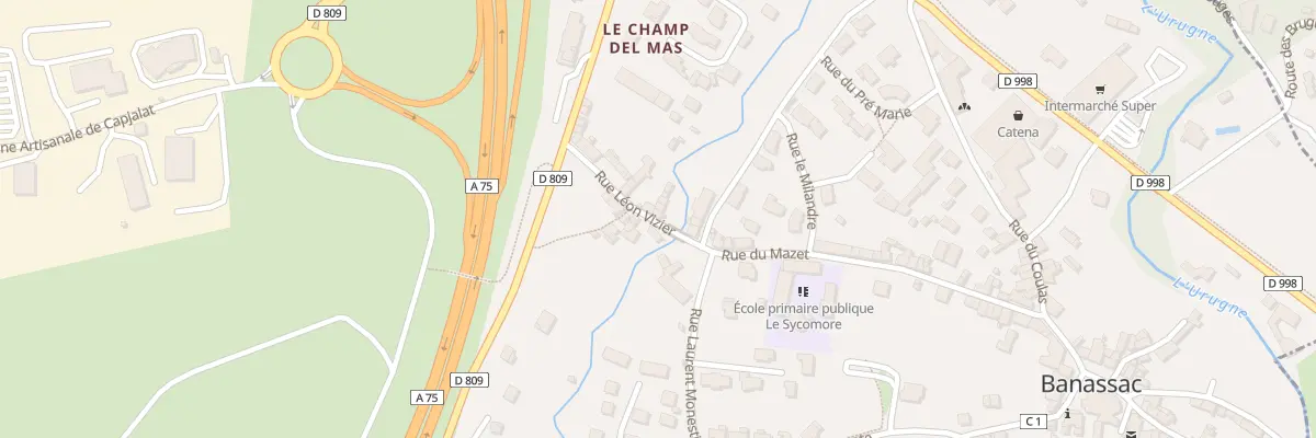 Plan du 6 Rue Leon Vizier à Banassac-Canilhac
