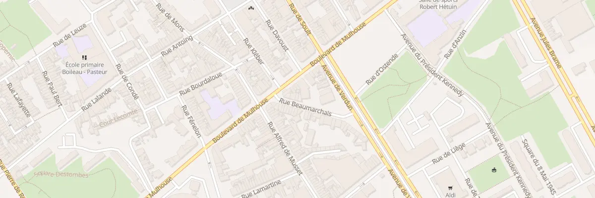 Plan du 5 Rue Beaumarchais à Roubaix