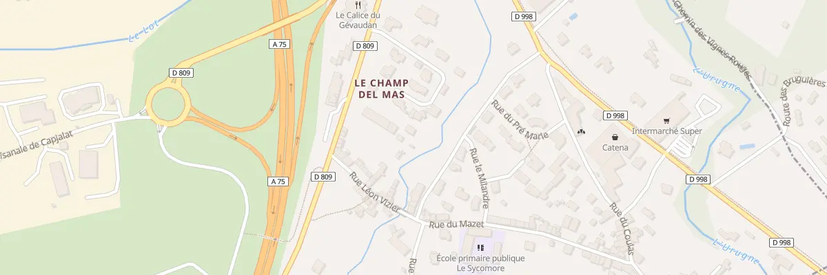 Plan du 15 Rue du Champ Del Mas à Banassac-Canilhac