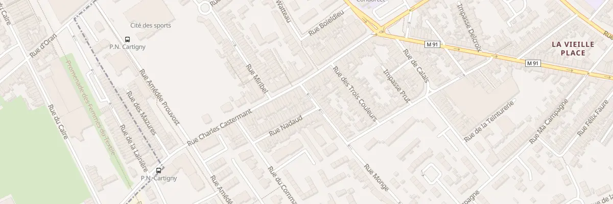 Plan du 6 Rue Monge à Wattrelos