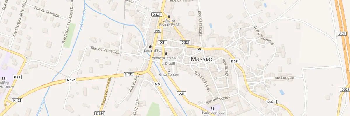Plan du 2 Rue du Croissant à Massiac