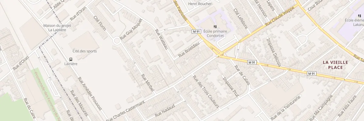 Plan du 25 Rue Boieldieu à Wattrelos