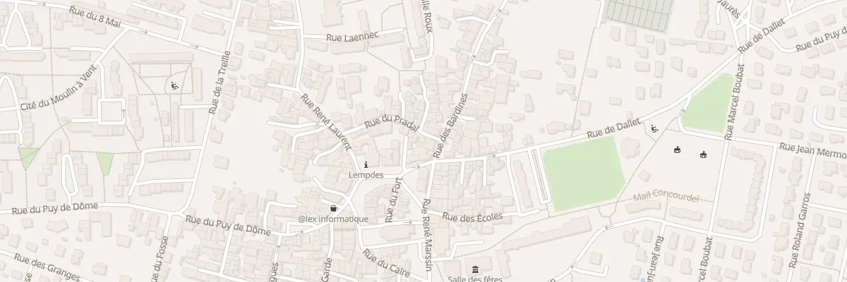 Plan du 1 Rue du Pradal à Lempdes