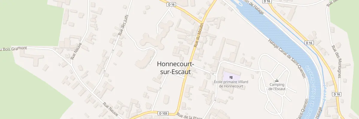 Plan du 3 Rue du Moulin à Honnecourt-sur-Escaut