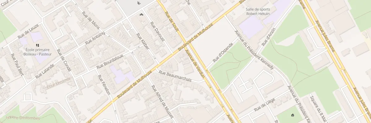 Plan du 10 Av de Verdun à Roubaix