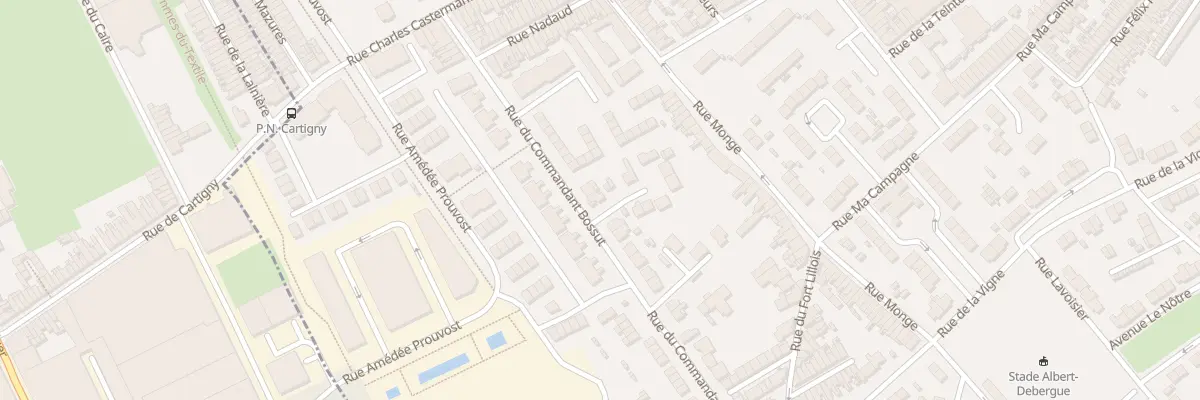 Plan du 162 Rue du Commandant Bossut à Wattrelos