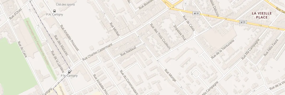Plan du 3 Rue Nadaud à Wattrelos