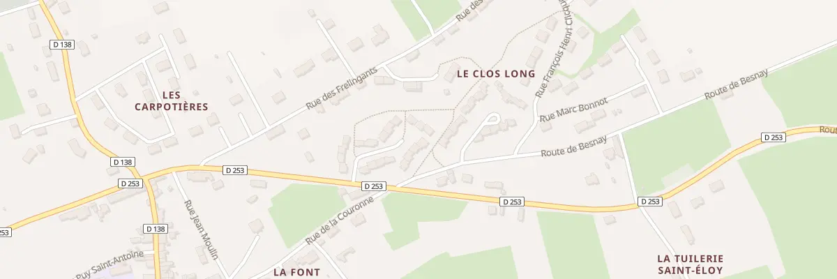 Plan du 16 All des Charmilles à Souvigny