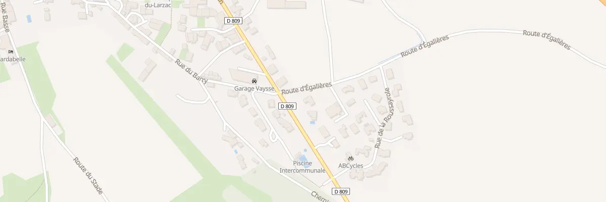 Plan du 2 Rte d’Egalières à L’Hospitalet-du-Larzac