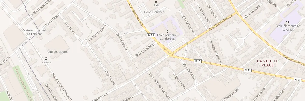 Plan du 1 Rue Boieldieu à Wattrelos