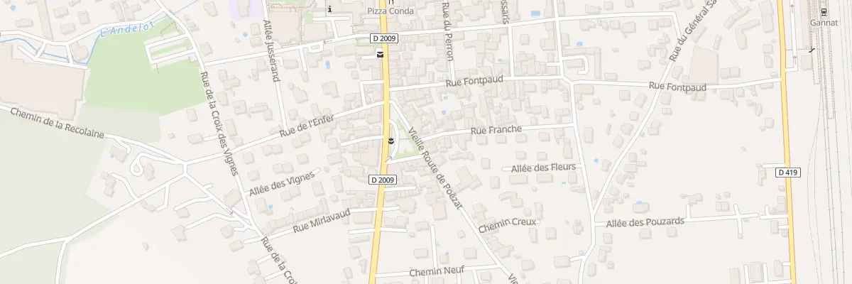 Plan du 2 Rue Franche à Gannat