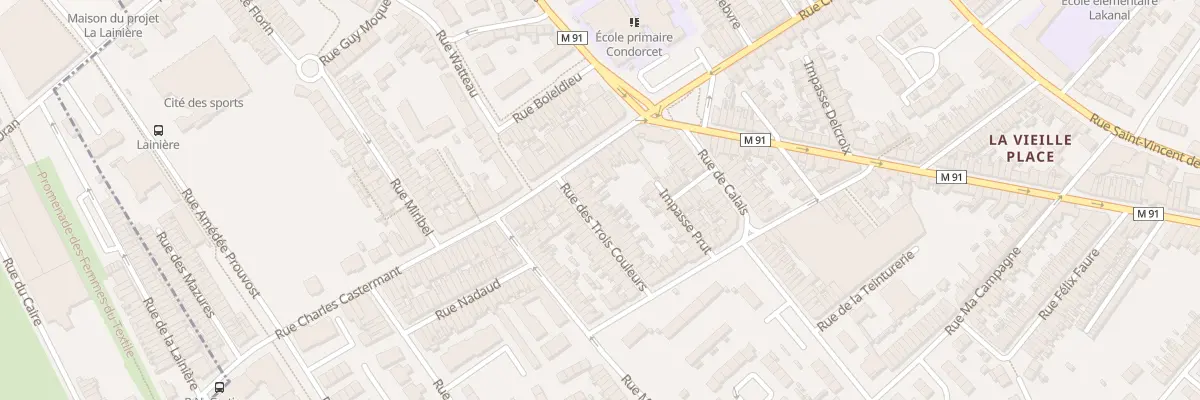 Plan du 7 Rue des Trois Couleurs à Wattrelos