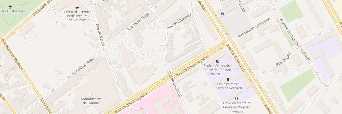Plan du 73 Rue de Charleroi à Roubaix