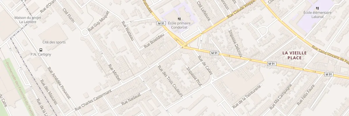 Plan du 11 Rue Charles Castermant à Wattrelos