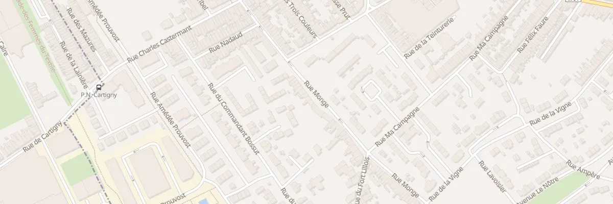 Plan du 50 Rue Monge à Wattrelos