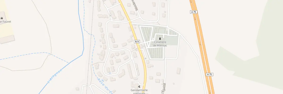Plan du 68 Av du Général de Gaulle à Massiac
