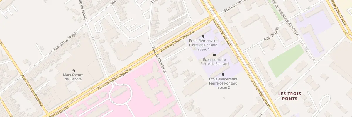 Plan du 89 Rue de Charleroi à Roubaix