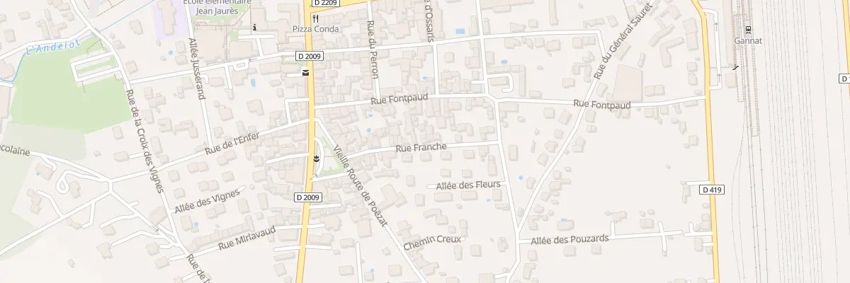 Plan du 13B Rue Franche à Gannat