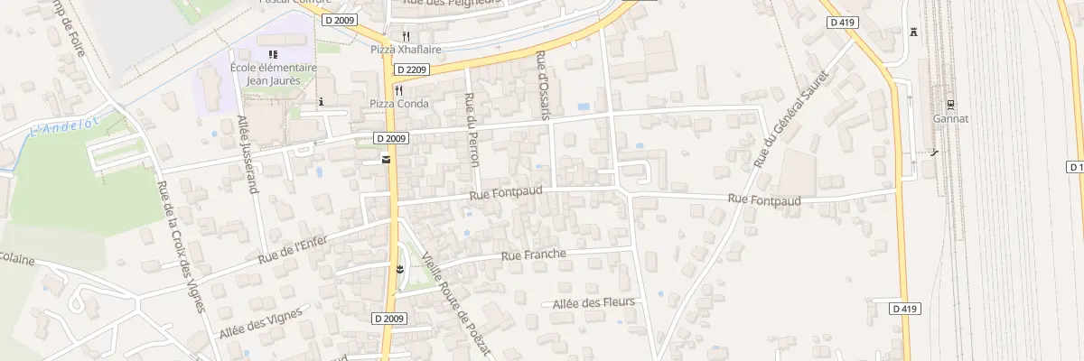 Plan du 13 Rue Fontpaud à Gannat