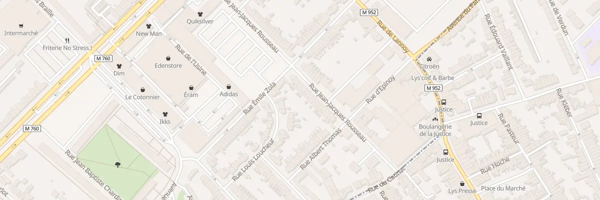 Plan du 90 Rue Jean Jacques Rousseau à Roubaix