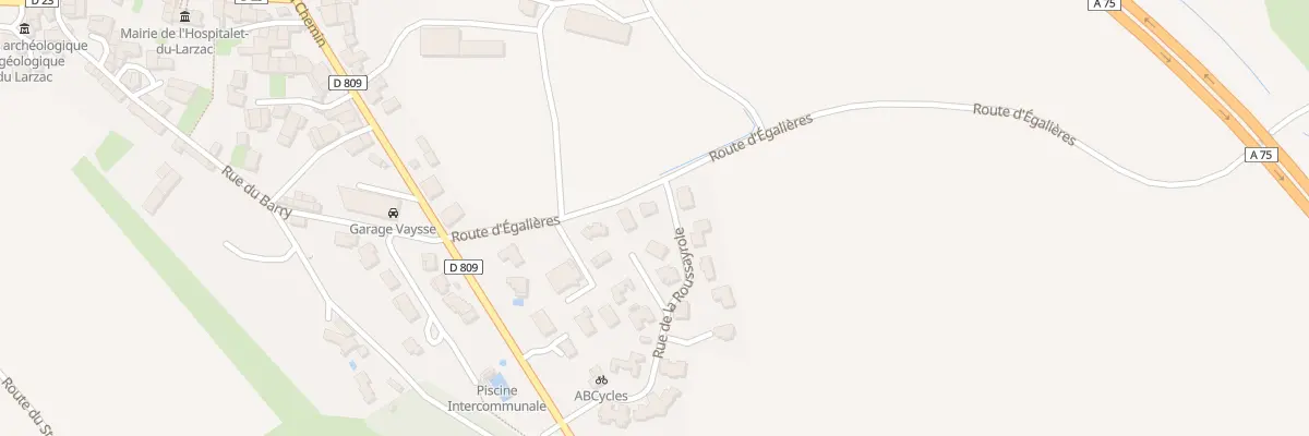 Plan du 10 Rte d’Egalières à L’Hospitalet-du-Larzac