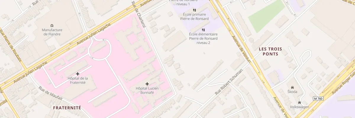 Plan du 127 Rue de Charleroi à Roubaix