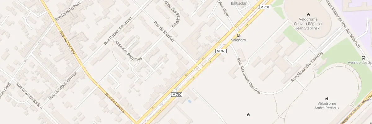Plan du 170 Rue de Maufait à Roubaix