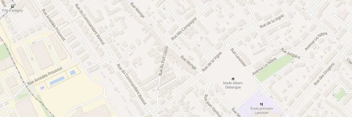 Plan du 90 Rue Monge à Wattrelos