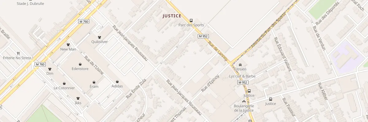 Plan du 15 Rue Emile Zola à Roubaix
