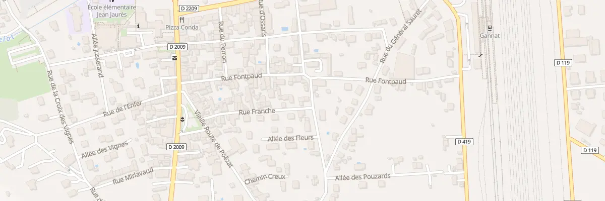 Plan du 12 Rue du Colombier Tailhardat à Gannat