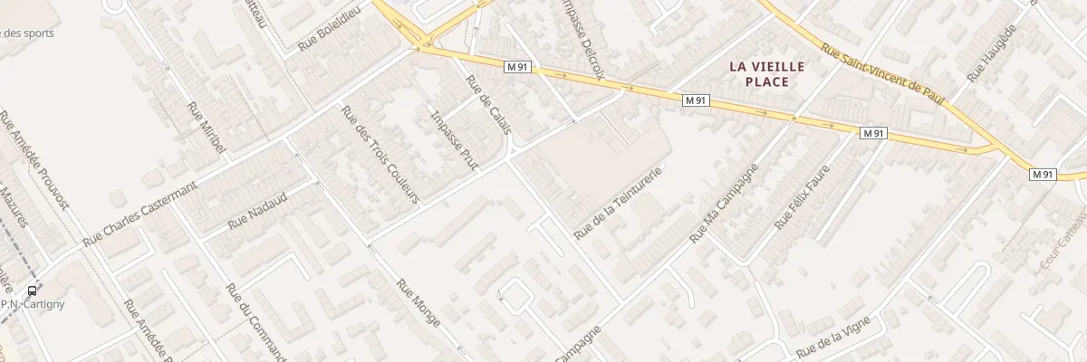 Plan du 9 Rue de la Teinturerie à Wattrelos