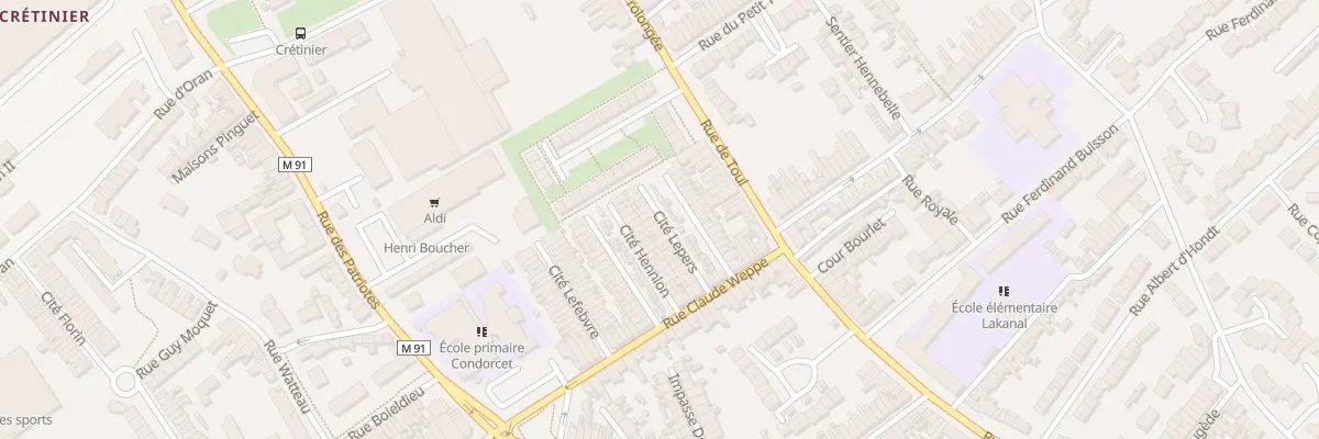 Plan du 23 Rue C Weppe Cite Lepers à Wattrelos