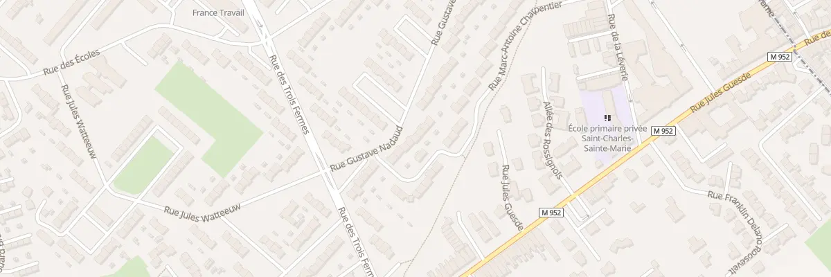 Plan du 22 Rue Gustave Nadaud à Hem
