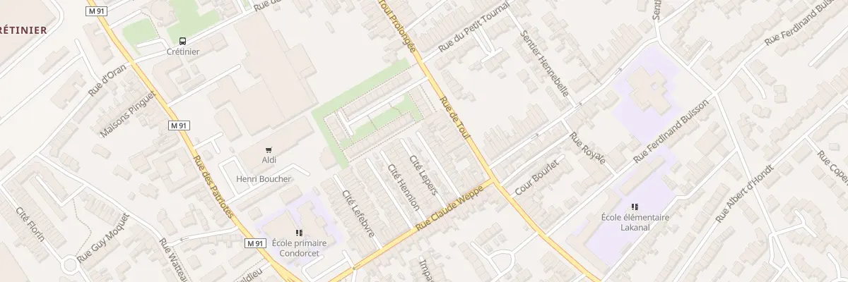 Plan du 28 Rue C Weppe Cite Lepers à Wattrelos