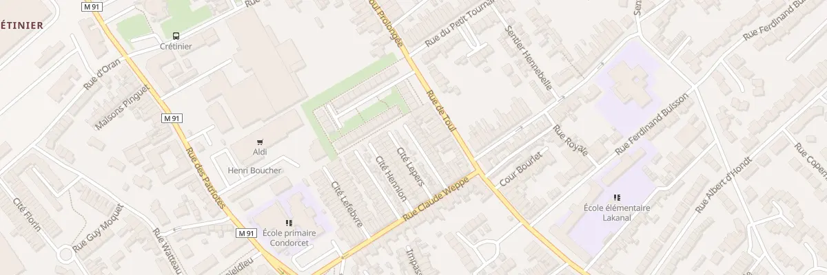 Plan du 26 Rue C Weppe Cite Lepers à Wattrelos