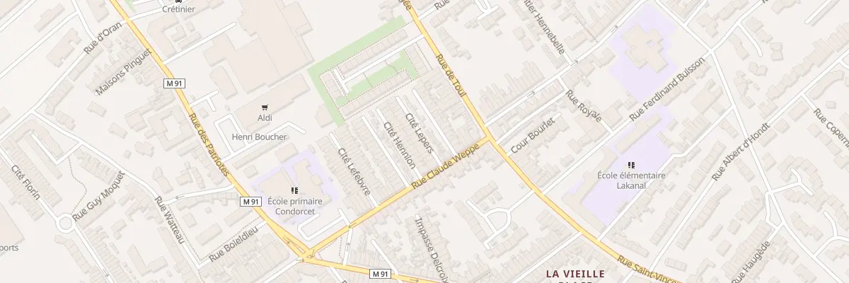 Plan du 11 Rue C Weppe Cite Lepers à Wattrelos