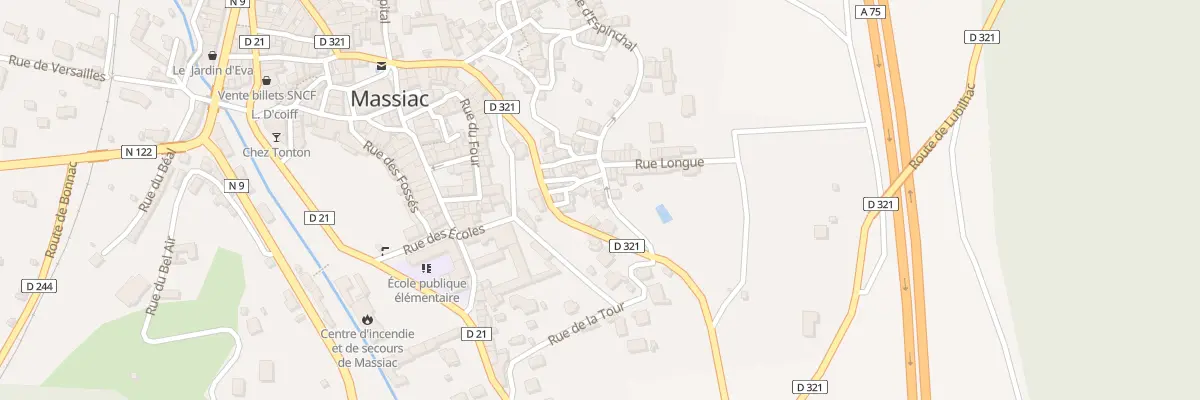 Plan du 1 Rue d’Espinchal à Massiac