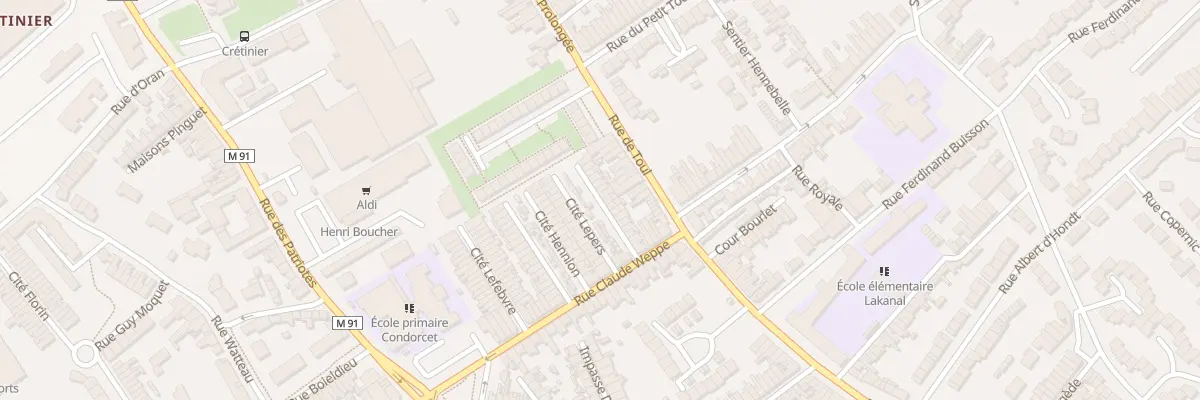 Plan du 20 Rue C Weppe Cite Lepers à Wattrelos