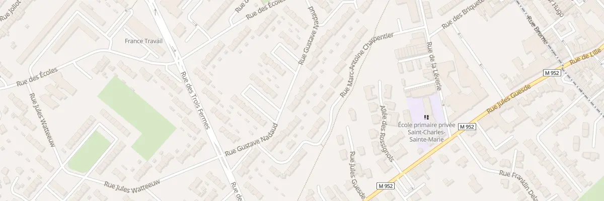 Plan du 34 Rue Gustave Nadaud à Hem